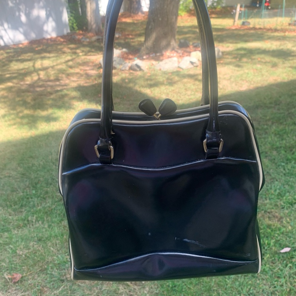 Vintage Liz Claiborne Black Handbag - Picture 3 of 8